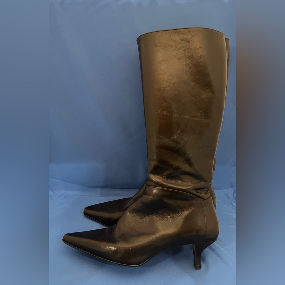 Black Arturo Chiang Knee High Boots with 2” heel